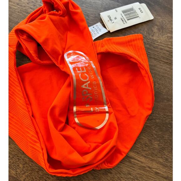 L Space Camacho Ribbed Bikini Bottom Full Coverage Poppy Orange Sz XL - Picture 5 of 6